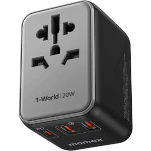 Momax 20W 1-World Travel Plug Adapter for $14