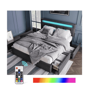 Harper & Bright Designs Upholstered Platform Bed for $263