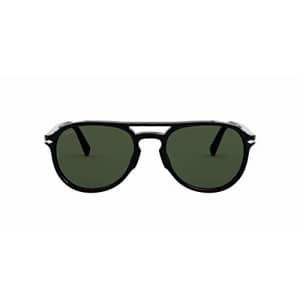 Persol PO3235S Pilot Sunglasses, Black/Green, 55mm for $335