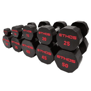 Ethos Rubber Hex Dumbbells from $13