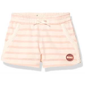 Roxy Girls' Big Mystery Moon Fleece Shorts, Peach Blush BICO Stripes, 16/XX-Large for $19