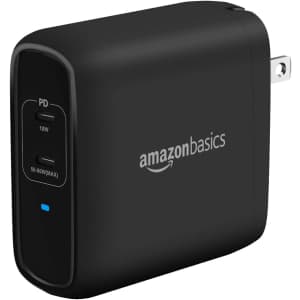 Amazon Basics 68W Two-Port GaN USB-C Wall Charger for $25