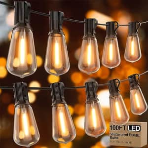 100-Foot Waterproof and Shatterproof String Lights for $27