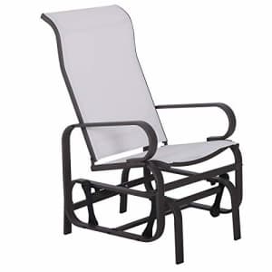 Outsunny Gliding Lounger Chair, Outdoor Swinging Chair with Smooth Rocking Arms and Lightweight for $100