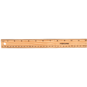 Fiskars 12" Wooden Ruler for 54 cents