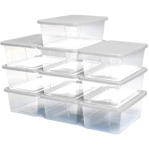 Homz 6qt. Snap Lock Stackable Storage Bins 10-Pack for $33