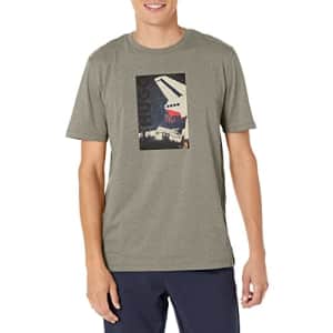 HUGO Men's Regular Fit Short Sleeved T-Shirt with Printed Logo Artwork, Graphite, XXL for $54