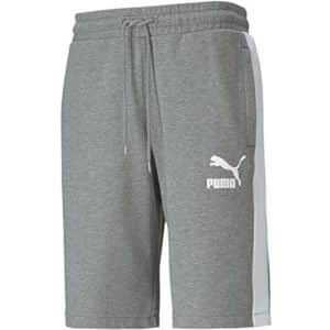 PUMA Men's Iconic T7 Shorts 10", Medium Gray Heather, M for $23 PUMA Men's Iconic T7 Shorts 10", Medium Gray Heather, M for $23