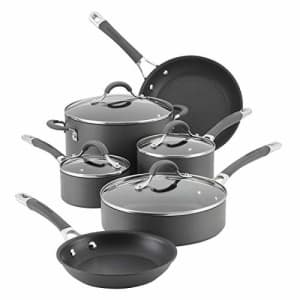 Circulon 83903 Radiance Hard Anodized Nonstick Cookware Pots and Pans Set, 10 Piece, Gray for $200