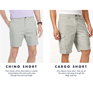 Tommy Hilfiger Men's 6 Pocket Stretch Cotton Cargo Shorts, Bright White, 32 for $22