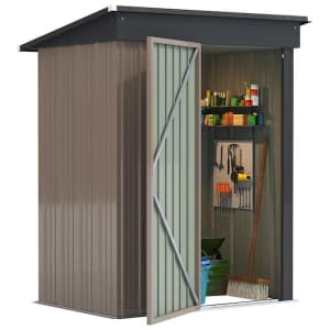 3×5-Foot Lockable Metal Shed for $120