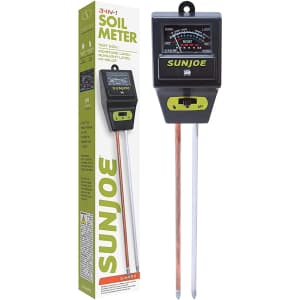 Sun Joe 3-in-1 Soil Meter for Moisture, pH, and Light for $6