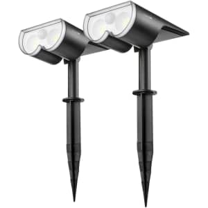 Consciot 650-Lumen LED Solar Motion-Sensor Landscape Spotlights 2-Pack for $25 Consciot 650-Lumen LED Solar Motion-Sensor Landscape Spotlights 2-Pack for $25