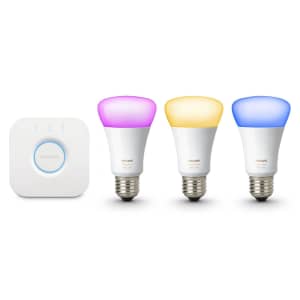 Certified Refurb Philips Hue 60W Smart 3-Bulb Kit for $76
