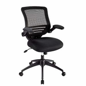 Realspace - Chair - Calusa Mesh Mid-Back Chair - Black/black for $123