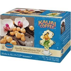 Kauai Coffee, Vanilla Macadamia Nut, 72 ct (Pack of 6) for $37