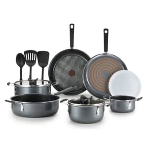 T-Fal 12-Piece All-In-One Hard-Anodized Cookware Set for $104