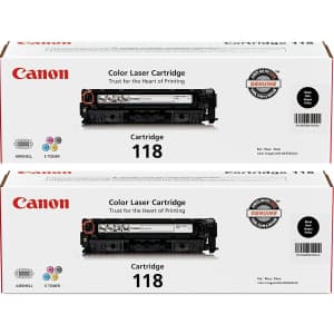 Canon 118 Black Toner Cartridge 2-Pack for $193