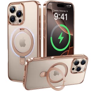 Casekoo Desert Titanium Stand Case for iPhone 16 Pro Max for $27