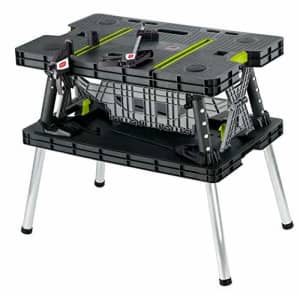 Keter Folding Table Work Bench for Miter Saw Stand, Woodworking Tools and Accessories with Included for $149