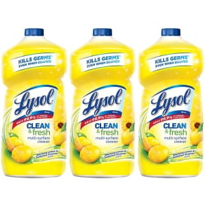 Lysol 40-oz. Clean and Fresh Multi-Surface Cleaner 3-Pack for $7 Lysol 40-oz. Clean and Fresh Multi-Surface Cleaner 3-Pack for $7