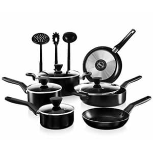 NutriChef 13 Pcs. Nonstick Kitchen Cookware PTFE/PFOA/PFOS-Free Heat Resistant Kitchenware Set for $89 NutriChef 13 Pcs. Nonstick Kitchen Cookware PTFE/PFOA/PFOS-Free Heat Resistant Kitchenware Set for $89