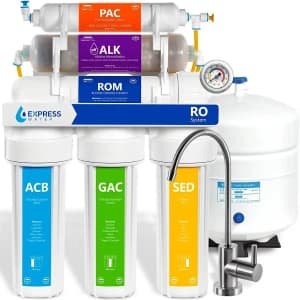 Express Water 10-Stage Reverse Osmosis Alkaline Water Filtration System w/ Faucet & Tank for $152
