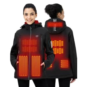 iHood Women's Heated Jacket w/ 12V Battery for $75 iHood Women's Heated Jacket w/ 12V Battery for $75