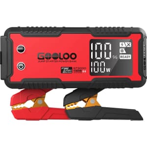 Gooloo GT3000 12V Jump Starter w/ 22,800mAh Power Bank for $160