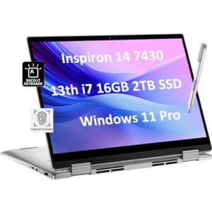 Dell Inspiron 14 7430 2-in-1 Business Laptop (14" FHD+ Touchscreen, Intel 10-Core i7-1355U, 16GB for $997 Dell Inspiron 14 7430 2-in-1 Business Laptop (14" FHD+ Touchscreen, Intel 10-Core i7-1355U, 16GB for $997
