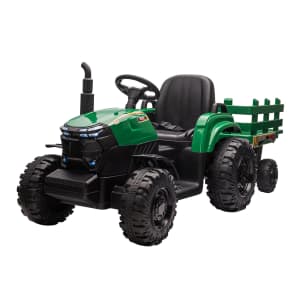 Aosom Kids' 12V Ride-On Tractor w/ Trailer for $153 Aosom Kids' 12V Ride-On Tractor w/ Trailer for $153
