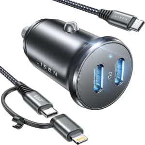 Lisen 60W USB-C Car Charger for $14