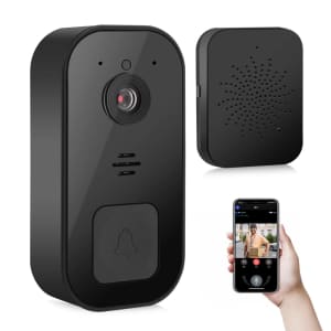 Folovn Wireless 2K Video Doorbell Camera for $20