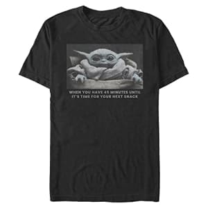 STAR WARS Big & Tall Mandalorian Next Snack Men's Tops Short Sleeve Tee Shirt, Black, 5X-Large for $17