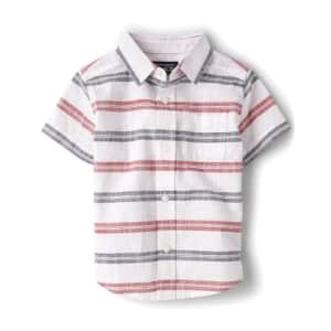 The Children's Place,And Toddler Boys Short Sleeve Button Down Shirt,Baby-Boys,White,9-12 Months for $6 The Children's Place,And Toddler Boys Short Sleeve Button Down Shirt,Baby-Boys,White,9-12 Months for $6