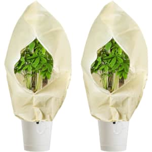 Bonviee 47" x 71" Reusable Plant Freeze Protection Cover 2-Pack for $7