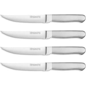 KitchenAid Classic Forged 4-Piece Brushed Stainless Steel Steak Knife Set for $15 KitchenAid Classic Forged 4-Piece Brushed Stainless Steel Steak Knife Set for $15