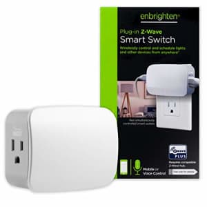 GE Enbrighten Z-Wave Plus Smart Switch Plug-In, 2 Simultaneously Controlled Z-Wave Outlets, Works for $97