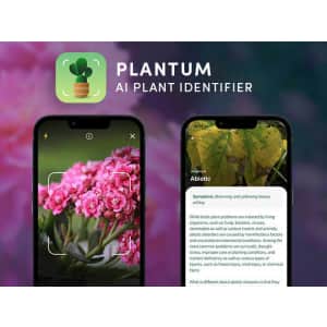 Plantum AI Plant Identifier Premium Lifetime Subscription for iOS: $16.97
