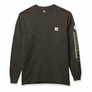 Carhartt Men's Big & Tall Relaxed Fit Heavyweight Long-Sleeve Pocket Logo Graphic T-Shirt, Peat, 30 for $30 Carhartt Men's Big & Tall Relaxed Fit Heavyweight Long-Sleeve Pocket Logo Graphic T-Shirt, Peat, 30 for $30