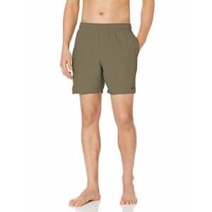 Nike Swim Men's Solid Lap 7" Volley Short Swim Trunk, Medium Olive, Large for $23