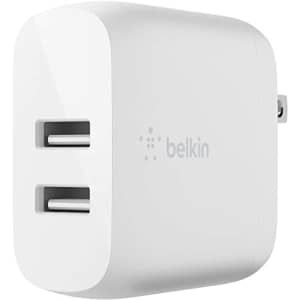 Belkin 24W Dual Port USB Wall Charger for $12