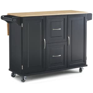 Home Styles Dolly Madison Drop-Leaf Kitchen Cart w/ Natural Wood Top for $284
