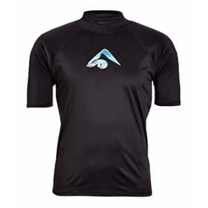 Kanu Surf Men's Mercury UPF 50+ Short Sleeve Sun Protective Rashguard Swim Shirt, Apollo Black, for $14