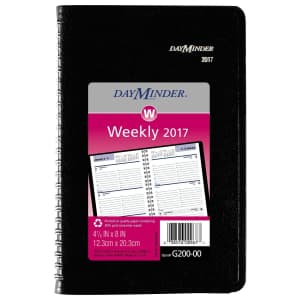 DayMinder 2017 Weekly Appointment Planner for $8