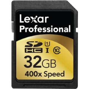 Lexar Professional 400x 32GB SDHC UHS-I Flash Memory Card LSD32GCTBNA400 for $60