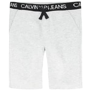 Calvin Klein Boys' Big Logo Waistband Sweat Short, WB Light Grey 22, 14-16 for $20 Calvin Klein Boys' Big Logo Waistband Sweat Short, WB Light Grey 22, 14-16 for $20