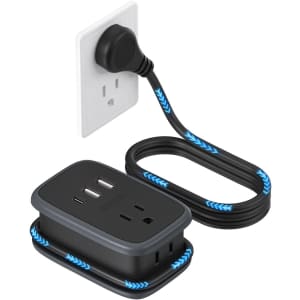 Ntonpower 2-Outlet Travel Power Strip for $9
