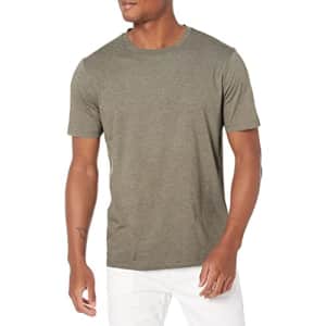 HUGO Boss Men's Regular Fit Short Sleeved T-Shirt with Printed Logo Artwork, Graphite, XL for $19