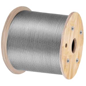 Vevor 500-Foot 3/16 Stainless Steel Cable for $75